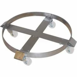 Wesco® Stainless Steel Drum Dolly 240197 55 Gal. Stainless Rigs Polypropylene