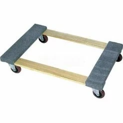 Wesco® 30x18 Carpeted End Hardwood Dolly 272060 3" Casters 900 Lb. Cap.