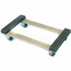 Wesco® 30x18 Rubber Bumper Hardwood Dolly 272062 3" Casters 900 Lb. Cap.