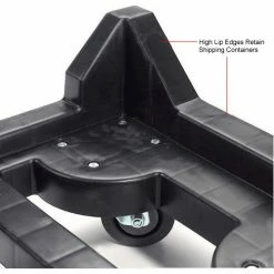 Global Industrial™ Plastic Container Dolly W/Casters, 27-1/2"Lx18"W, 650 Lb. Capacity -Dollies magasin en ligne 652754 2wco 1