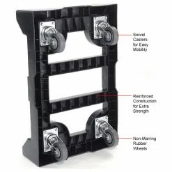Global Industrial™ Plastic Container Dolly, 27-1/2"Lx18"W, 650 Lb. Capacity -Dollies magasin en ligne 652754 5wco