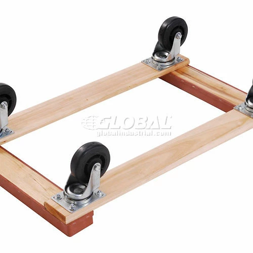 Global Industrial™ Hardwood Dolly with Rubber Bumpered Ends Deck 30 x 18 1200 Lb. Capacity 5 Global Industrial™ Hardwood Dolly with Rubber Bumpered Ends Deck 30 x 18 1200 Lb. Capacity - Image 3