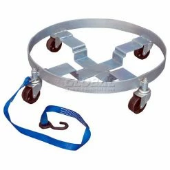 Vestil Drum Dolly DRUM-QUAD-C with Cast Iron Wheels for 5, 30 & 55 Gallon Drums