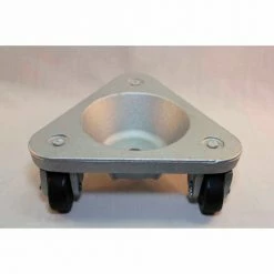 Bond® Cast Iron Triangular Cup Dolly 2127 - Hard Tread Rubber Wheels - 375 Lb. Capacity -Dollies magasin en ligne BCW 2127 DOLLY HT