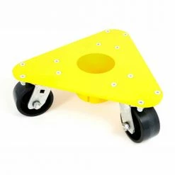 Bond® Extreme Weight Steel Triangular Cup Dolly 5500 - Poly on Cast Iron Wheels - 3500 Lb. Cap.