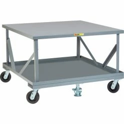 Little Giant® Fixed Height Mobile Pallet Stand 2PDFS40486PH2FL - 40 x 48 Solid Deck
