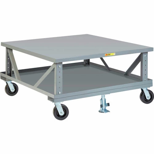 Little Giant® Ergonomic Adj. Height Mobile Pallet Stand 2PDSE42486PH2FL - 42 x 48 Solid Deck 3 Little Giant® Ergonomic Adj. Height Mobile Pallet Stand 2PDSE42486PH2FL - 42 x 48 Solid Deck