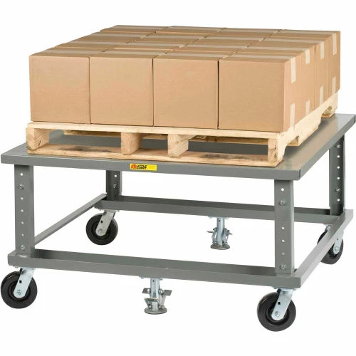 Little Giant® Ergonomic Adj. Height Pallet Stand PDSE4048 - Solid Deck 40 x 48 with Floor Locks 3 Little Giant® Ergonomic Adj. Height Pallet Stand PDSE4048 - Solid Deck 40 x 48 with Floor Locks