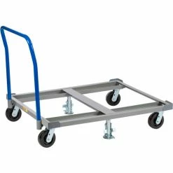 Little Giant® Pallet Dolly with Handle PDH42-6PH-2FLLR - 42 x 48 Open Deck & Floor Locks