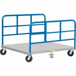 Little Giant® Pallet Dolly with Double End Racks PDS42-6PH2FL-2H 42x48 Solid Deck & Floor Locks