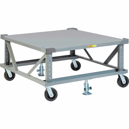 Little Giant® Adj. Height Pallet Stand PDSE40-6PH2FLLR - 40 x 48 Solid Deck & Load Retainers 3 Little Giant® Adj. Height Pallet Stand PDSE40-6PH2FLLR - 40 x 48 Solid Deck & Load Retainers