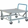 Little Giant® Adj. Height Pallet Stand with Handle PDSEH406PH2FLLR 40x48 Solid Deck & Retainers -Dollies magasin en ligne BRQ PDSEH406PH2FLLR