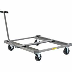 Little Giant® Pallet Dolly PDT-4848-6PH-LR with T-Handle & Load Retainers - Open Deck 48 x 48