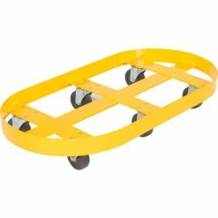 Vestil Steel Double Drum Dolly For 30 Gal. Drum W/ Glass Filled Nylon Casters, 2000 lb. Capacity