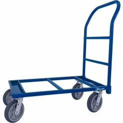 Jescraft™ Flat Dolly & Handle FDH-2436PL8-4S - 24 x 36 - 8" Polyolefin Casters - 3000 Lb. Cap.