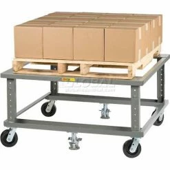 Little Giant® Ergonomic Adjustable Height Pallet Stand PDE-4048-6PH2FL - 48 x 40 3600 Lb.