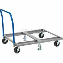 Little Giant® Pallet Dolly with Handle & Floor Lock PDH-4848-6PH2FL - 48 x 48 3600 Lb. Cap.
