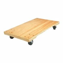 Fairbanks Hardwood Dolly ED-15-1830-3HR - 30" x 18" Solid Plywood - 3" Rubber Wheels - 1000 Lb.