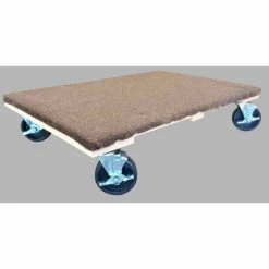 Fairbanks 24 x 36 Solid Deck Hardwood Dolly T-15-2436-5PH-FB W/CARPET with Full Carpet 1500 Lb. Cap.