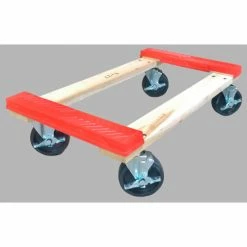 Fairbanks 18" x 30" Hardwood Dolly T-27-1830-5PH-FB with Rubber Bumper Ends 1500 Lb. Capacity